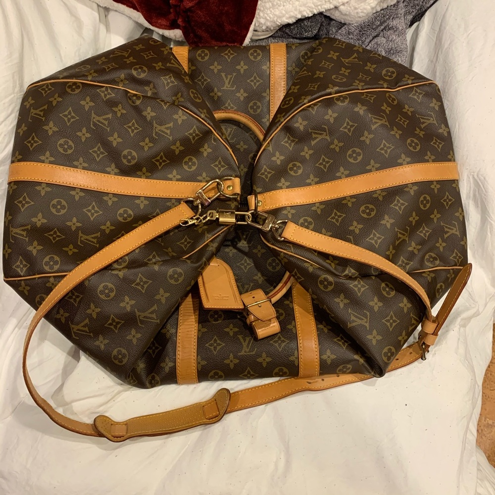 Louis Vuitton Monogram Canvas Travel Duffel with Vachetta Trim - no dust bag